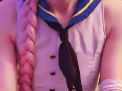 Femboy Beauty Inhales and Masturbates Lad Jizz-shotgun