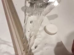 Daddy cums hard 4 twink boy on mirror after edging