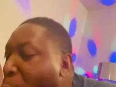 Fellating on trade stiffy while his gf was outside in the camper