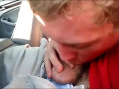 Twink Sucks Dick in Car and Swallows