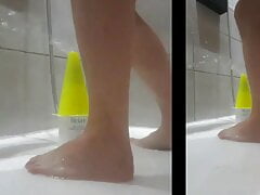 anal enema in the shower with volcano effect