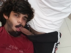 stepbrother deep-throat my yam-sized pecker in midnight deep jaws, jizz in gullet twunk