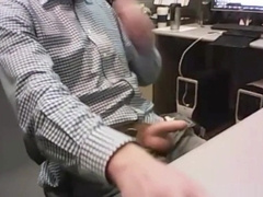 dad strokes cock at the office 3 5