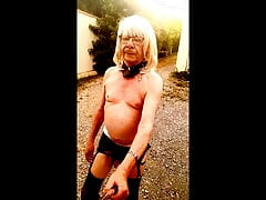 Diana naked in her garden