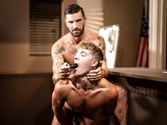 Guilty fucking with two horny fuckers in court