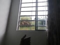 sex The brazening was jerked off showing the one who will pass and came out the window