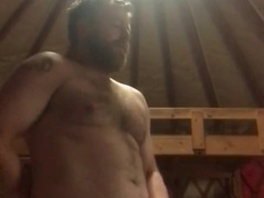 Insane Wilderness Stud wanks his stiff fuck-stick after a rigid day on the trail