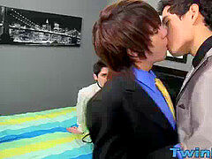 three horny twinks plow every last ounce of purity out