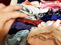 So much colorfully crazy pantie's sister to hide her pussy !!! Part 1