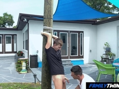 FamilyTwink - Batty boy Uncle Deviants his Lil Cousin on a Public Pillar