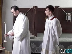 Hot Twink Barebacked In Front Of Altar
