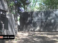 Beefy Man Butt Smashed Deep Outdoor Purge-Like