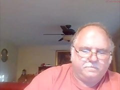 Chubby grandpa cum in cam