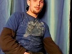 Straight thug Viper is stroking his massive cock solo