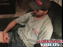 Horny old man is really eager to jacks off his fuck stick