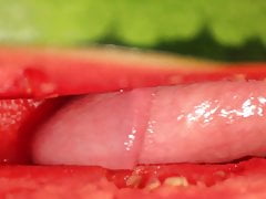 water melon cum - fucking a melon and cumming