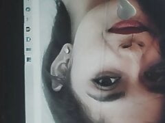 Cumshot on keerthi suresh face