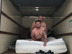 Couple's Hot Sex in the Moving Truck
