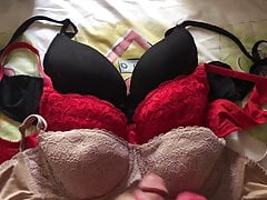 Big cumshot on cousin bra -part 1