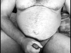 the hairy oldie jerks until he squirts