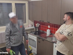 I Convince This Handsome Straight Married Plumber To Try His First Blowjob By A Man And He Lets Me