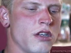 Young Brandon Jerks And Eats His Cum