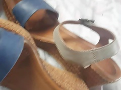 cum on cousin wedge shoe