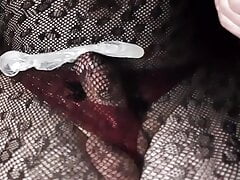 Craving cum in  fishnet