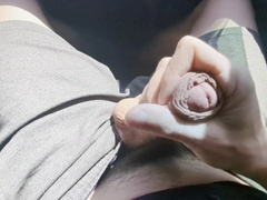 Milking off in the van while the cab driver takes me home