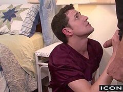 Ty captures the back of his head and pulls it down on his fuck-stick