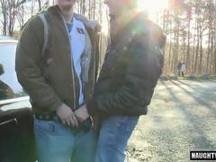 Watch this hot daddy get his ass drilled and face glazed with cum