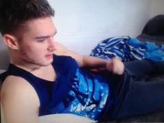 Russian boy jerking in bed