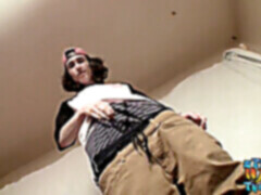 Masturbace, showing off cock, gay tattoo