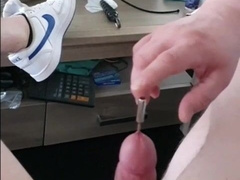 Fellow used by fellow gets stroked and get sounds in manstick