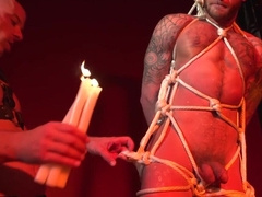 Roped male slave lets horny master do whatever he pleases