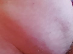 thong ass , strocking cock