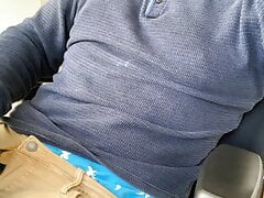 Jerking off and cumming on my jeans. Intense orgasm