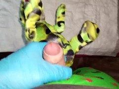 Gay plush, gay dinosaur, cum