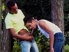 Hebster and Jadiel fuck in the middle of a jungle