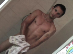 Mauricio is going to show his hairy dick in the shower