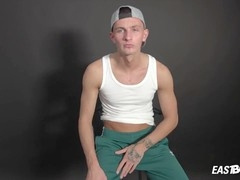 Gay teens enjoying some steamy solo action