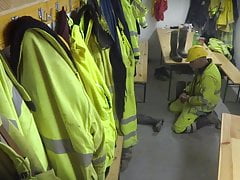 self fuck on constrtruction site