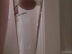 Cum in water glass